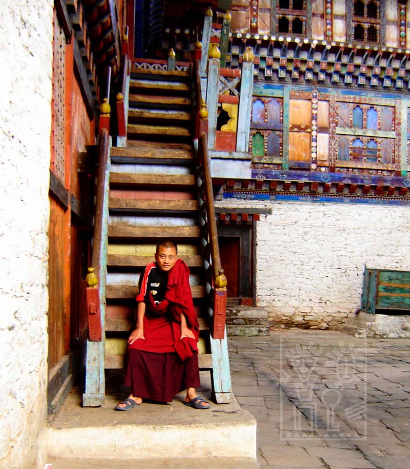 23._Monk_on_stairway_wm