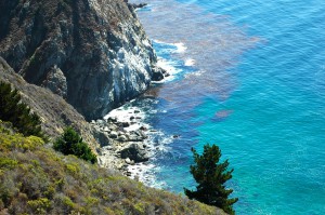 Looking down on the grounds of Esalen